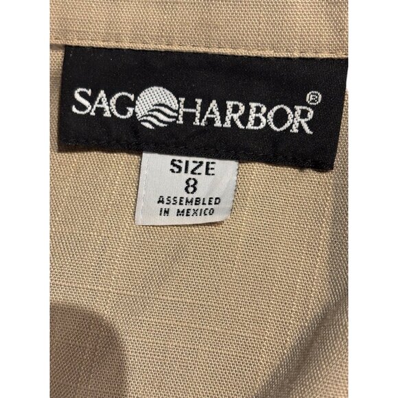 Sag Harbor vintage cream 2 piece skirt suit oversize blazer sz 8 - Picture 11 of 16